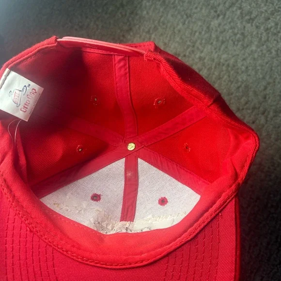 Otto Cap Red Adjustable Snapback Hat Men Harrier Flight Test China Lake - Picture 4 of 4